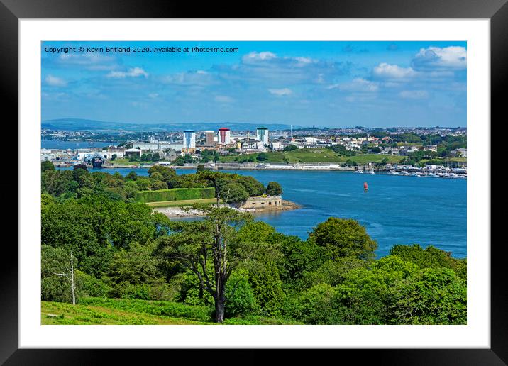 Plymouth sound view Framed Mounted Print by Kevin Britland