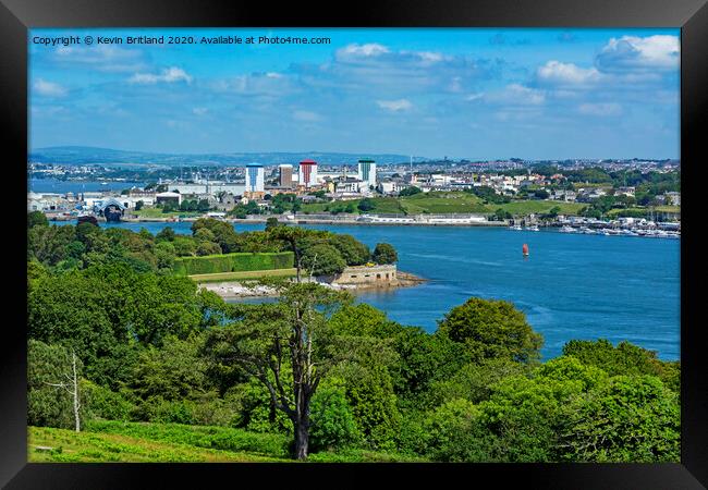 Plymouth sound view Framed Print by Kevin Britland