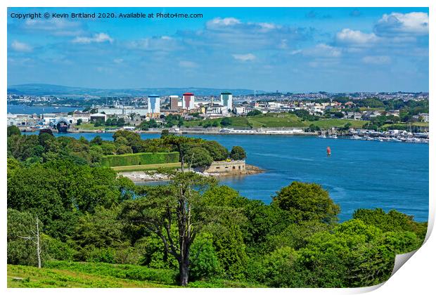 Plymouth sound view Print by Kevin Britland