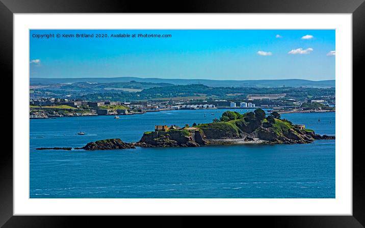 Drakes island plymouth sound Framed Mounted Print by Kevin Britland