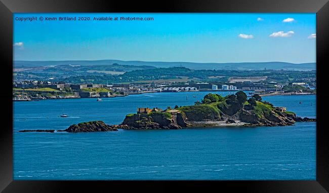 Drakes island plymouth sound Framed Print by Kevin Britland