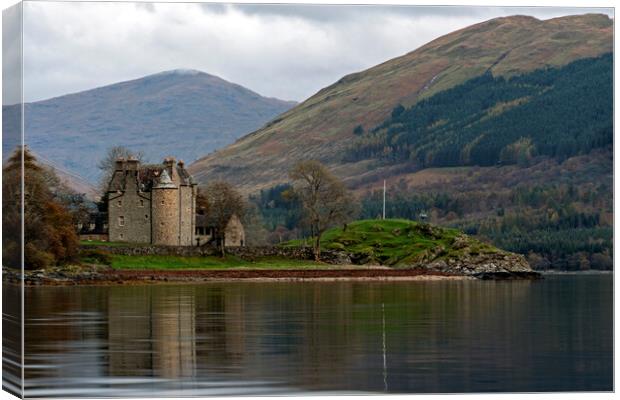 Dunderave Castle on Loch Fyne Canvas Print by Rich Fotografi 
