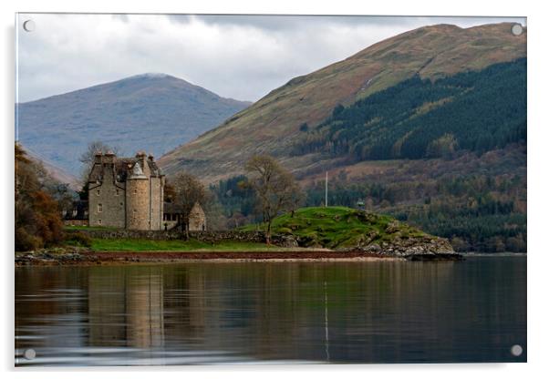 Dunderave Castle on Loch Fyne Acrylic by Rich Fotografi 