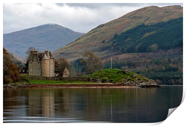 Dunderave Castle on Loch Fyne Print by Rich Fotografi 
