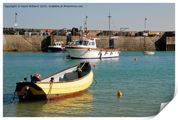 newquay harbour cornwall Print by Kevin Britland