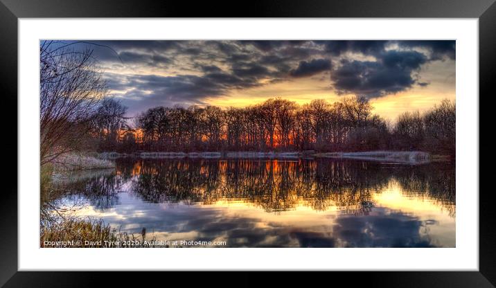 Winter on the Pond Framed Mounted Print by David Tyrer