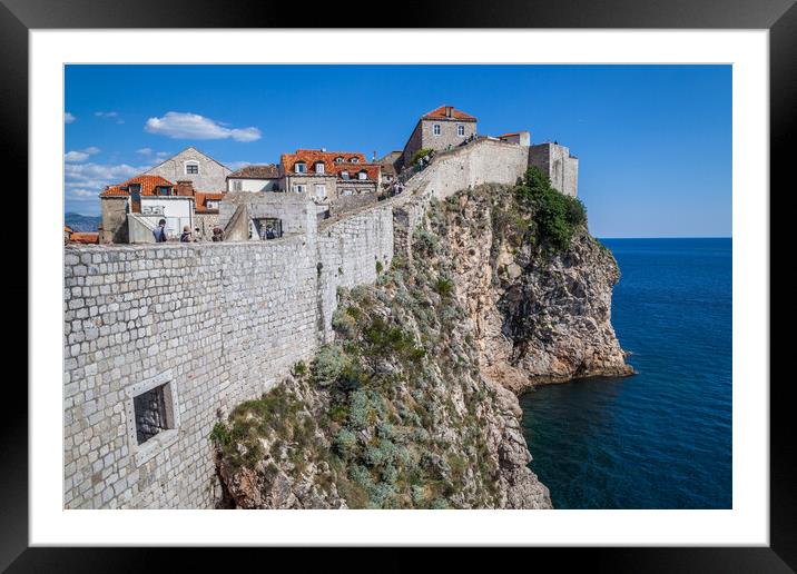 Majestic Dubrovnik Walls Framed Mounted Print by Kevin Snelling
