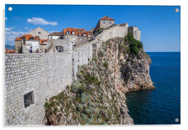 Majestic Dubrovnik Walls Acrylic by Kevin Snelling