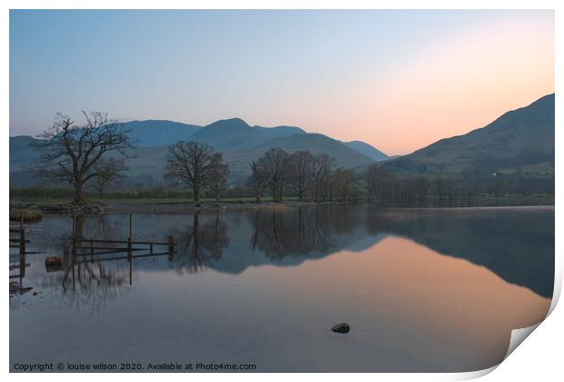 The buttermere trees Print by louise wilson