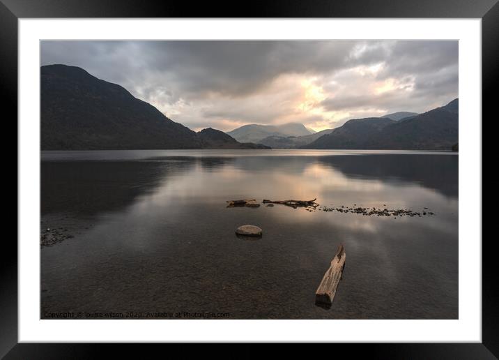 moody ullswater Framed Mounted Print by louise wilson