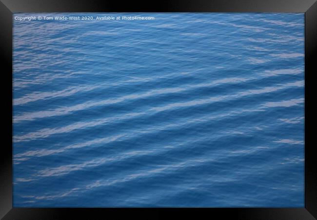 Ripples on a glassy sea. Framed Print by Tom Wade-West