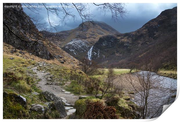 Steall Falls Scotland Print by Kevin White