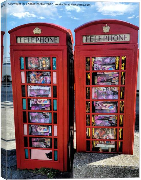 Red Telephone Boxes Canvas Print by Thanet Photos