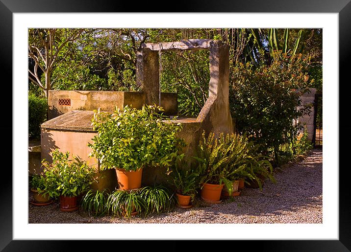 Finca Water Well Mallorca Framed Mounted Print by Simon Litchfield