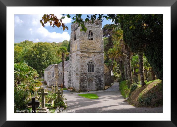 St Just's Church Roseland Framed Mounted Print by Jim Key