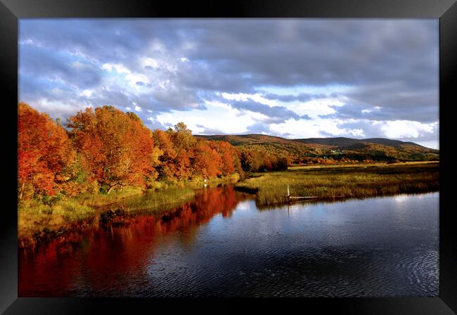 Autumn on the River Framed Print by Elaine Manley