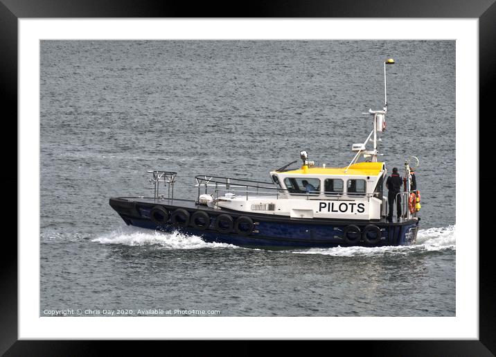 Plymouth Pilot Boat Framed Mounted Print by Chris Day