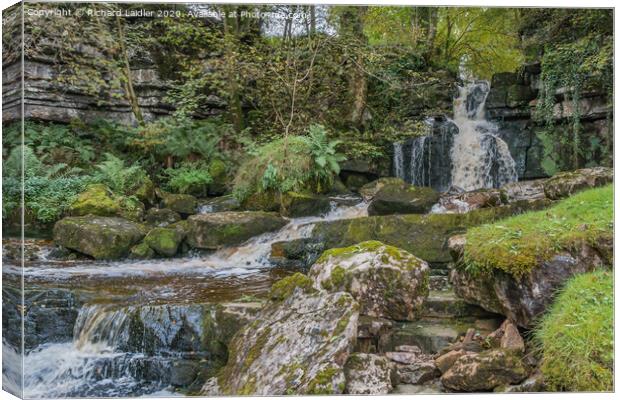 Scar House Waterfall 1 Canvas Print by Richard Laidler