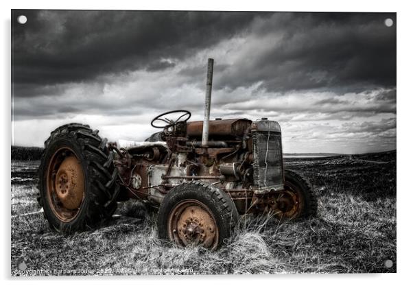  Tractor TEF-20 North Uist Western Isles Scotland. Acrylic by Barbara Jones
