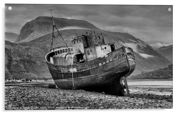 Old Trawler Acrylic by Peter Lovatt  LRPS