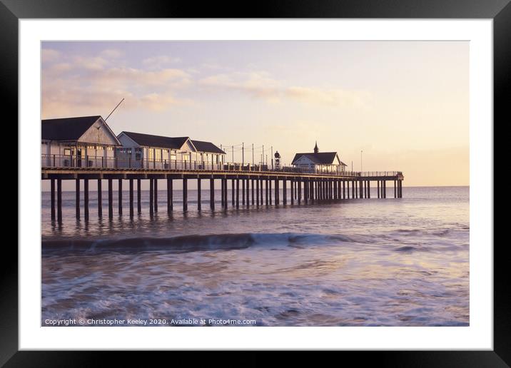 Southwold Pier Framed Mounted Print by Christopher Keeley
