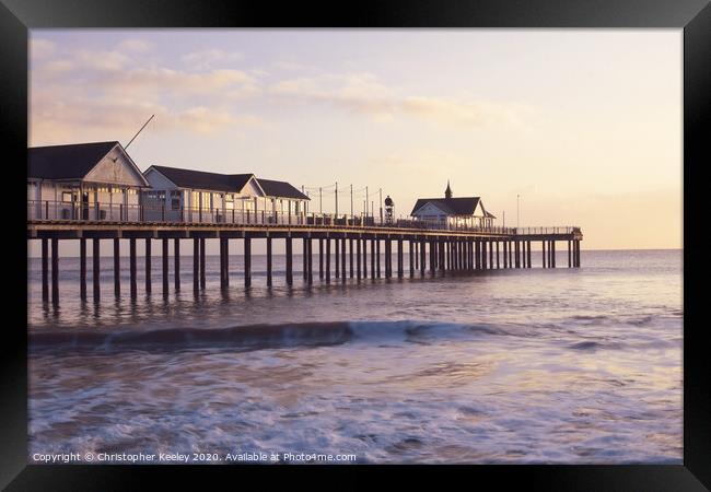 Southwold Pier Framed Print by Christopher Keeley