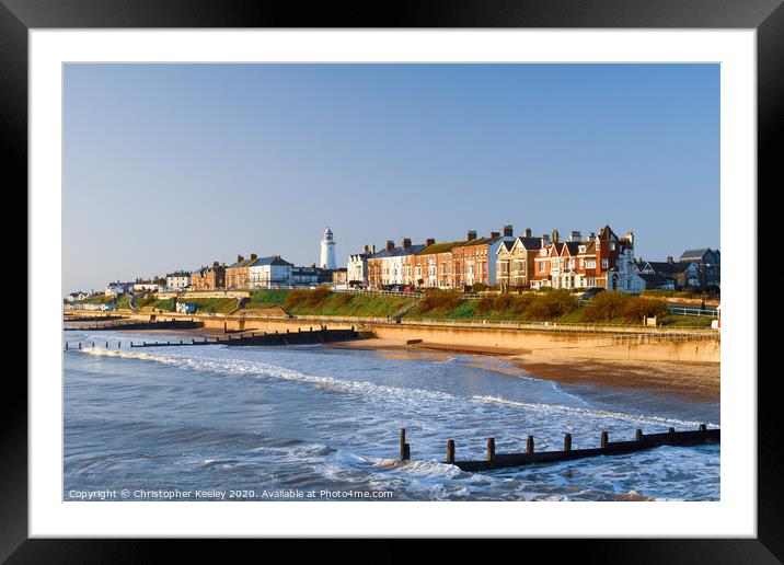 Southwold beach Framed Mounted Print by Christopher Keeley