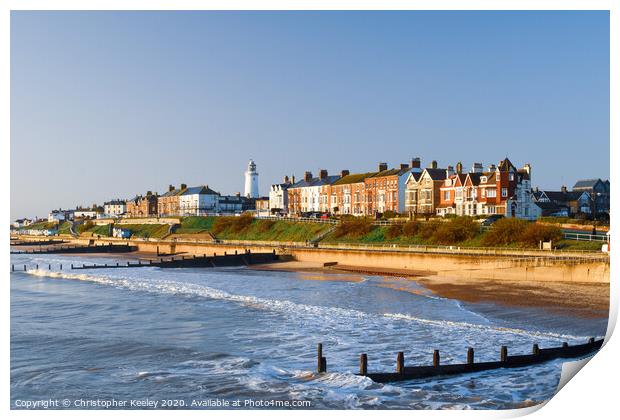 Southwold beach Print by Christopher Keeley