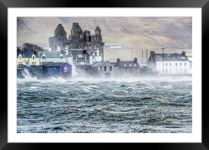 Hurricane hits Shetland Framed Mounted Print by Richard Ashbee