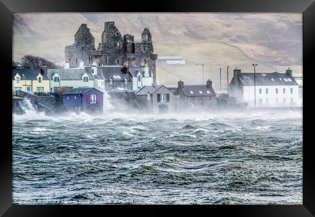Hurricane hits Shetland Framed Print by Richard Ashbee