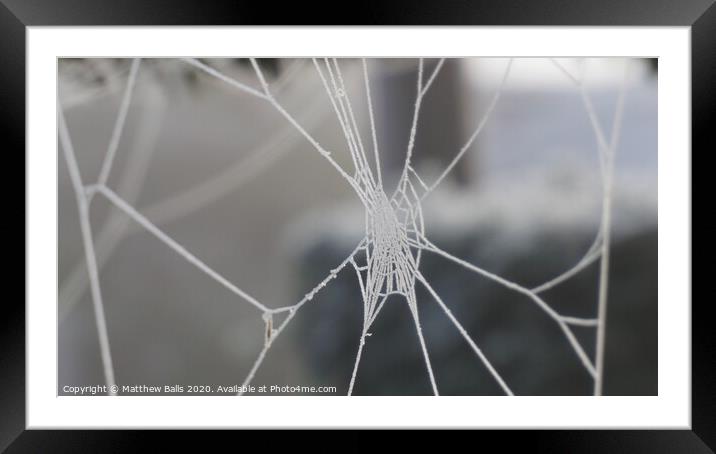 Frozen Web Framed Mounted Print by Matthew Balls
