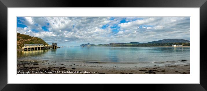 Beach and Harbour Morfa Nefyn Framed Mounted Print by Adrian Evans