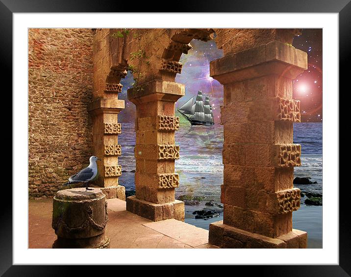 Temple of Poseidon Framed Mounted Print by Susie Hawkins