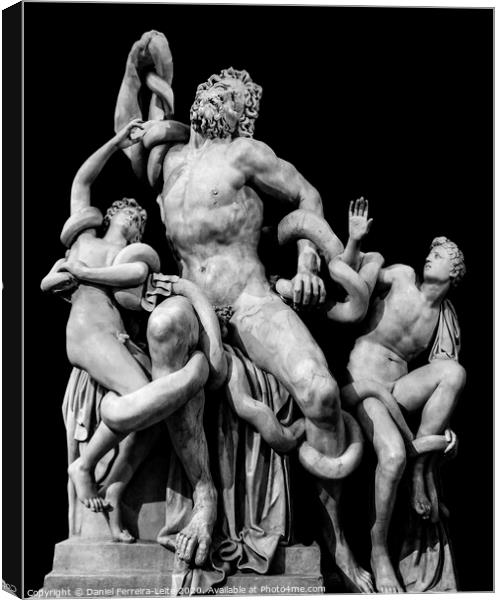 Front View Laocoon Roman Copy Sculpture Isolated Canvas Print by Daniel Ferreira-Leite