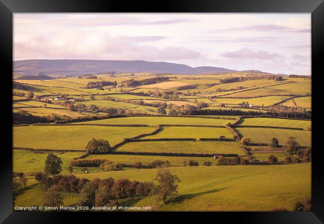 View from Black Hill Shropshire Framed Print by Simon Marlow