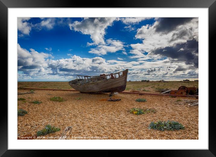 Rotting Fisherman's Boat Framed Mounted Print by Alistair Duncombe