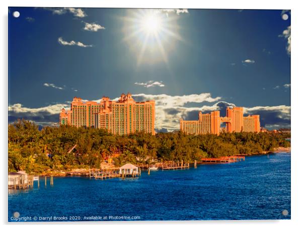 Tropical Nassau Resort Acrylic by Darryl Brooks