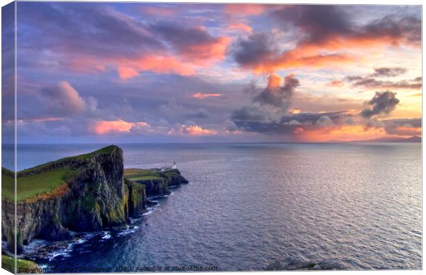 Isle of Skye Neist Point Lighthouse Canvas Print by David Thompson