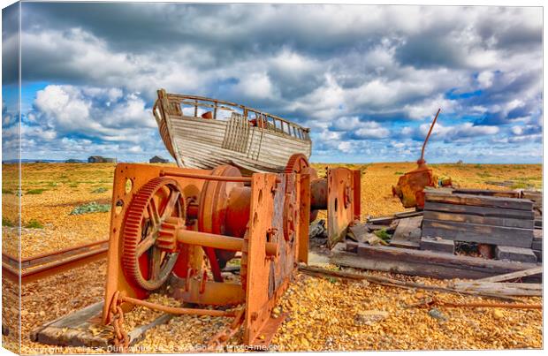 Weathered at Dungeness Canvas Print by Alistair Duncombe