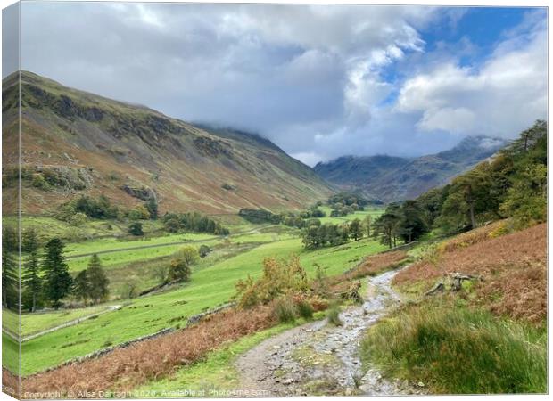 Glenridding Mountain View Canvas Print by Ailsa Darragh