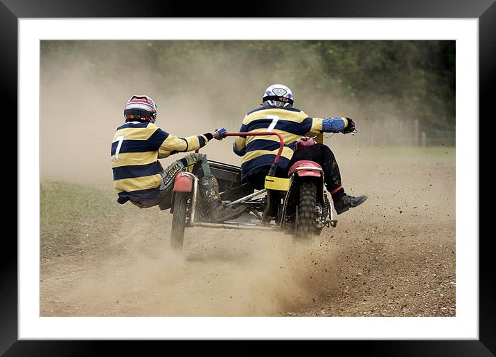 Sidecar scramble racing Framed Mounted Print by Tony Bates