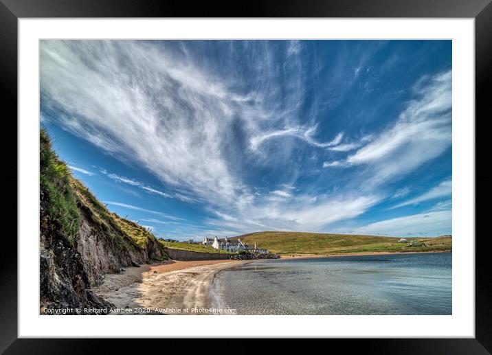 Dramatic sky at Raewick, Shetland Framed Mounted Print by Richard Ashbee