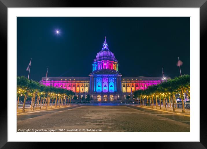 colorful hall  Framed Mounted Print by jonathan nguyen