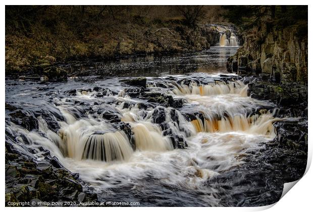 Low Force Waterfall, Teesdale Print by Phillip Dove LRPS