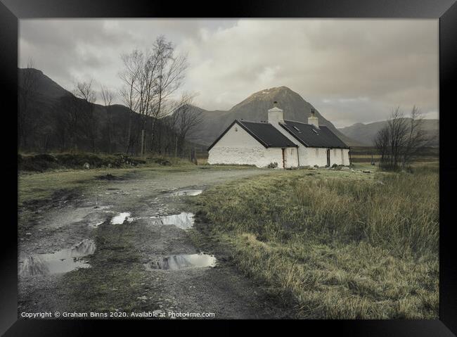 Blackrock Cottage, Glencoe Framed Print by Graham Binns