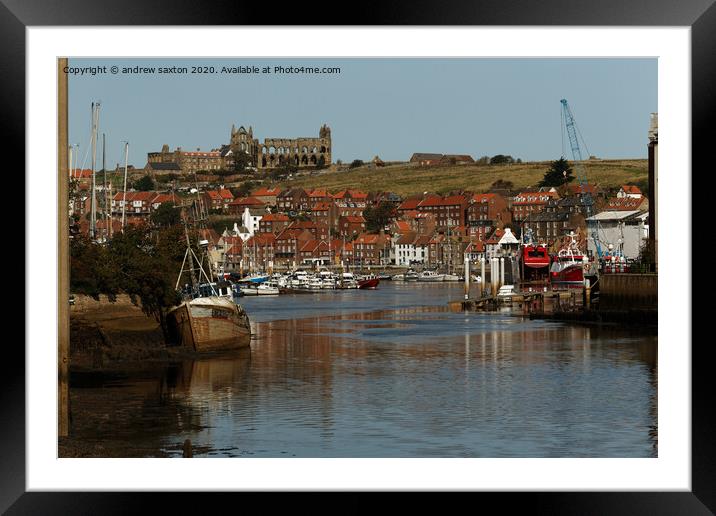 Harbour living Framed Mounted Print by andrew saxton