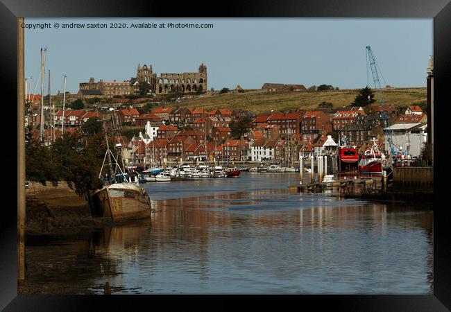 Harbour living Framed Print by andrew saxton