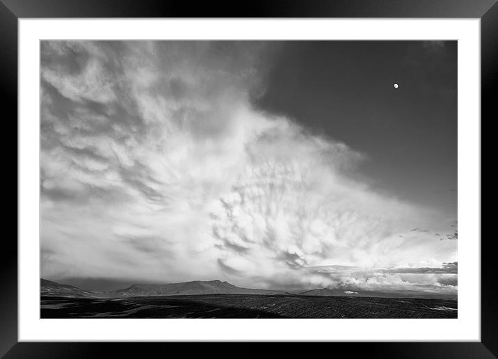 Tail end of a storm BW Framed Mounted Print by Rory Trappe