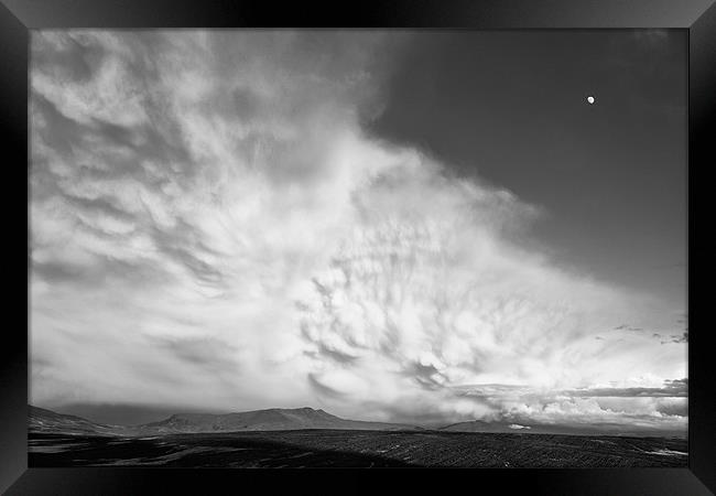 Tail end of a storm BW Framed Print by Rory Trappe
