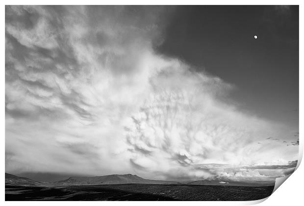 Tail end of a storm BW Print by Rory Trappe